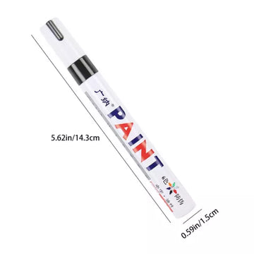 Waterproof White Permanent Paint Marker – Tire, Metal, Glass & Multi-Surface Touch-Up Pen