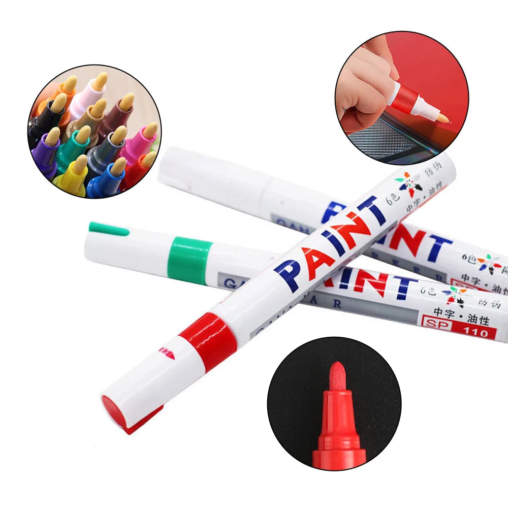 Waterproof White Permanent Paint Marker – Tire, Metal, Glass & Multi-Surface Touch-Up Pen